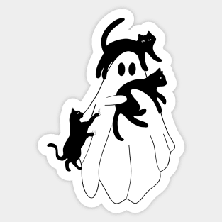 Black Cat Ghost Sticker